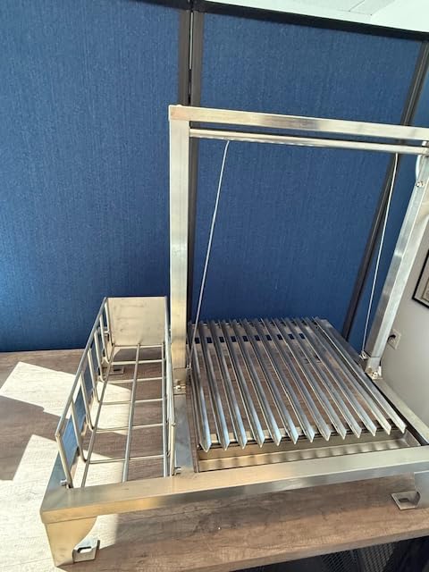 Santa Maria Grill Built in BBQ Cooking Grill with brasero -Argentine Barbecue V grate adjustable height