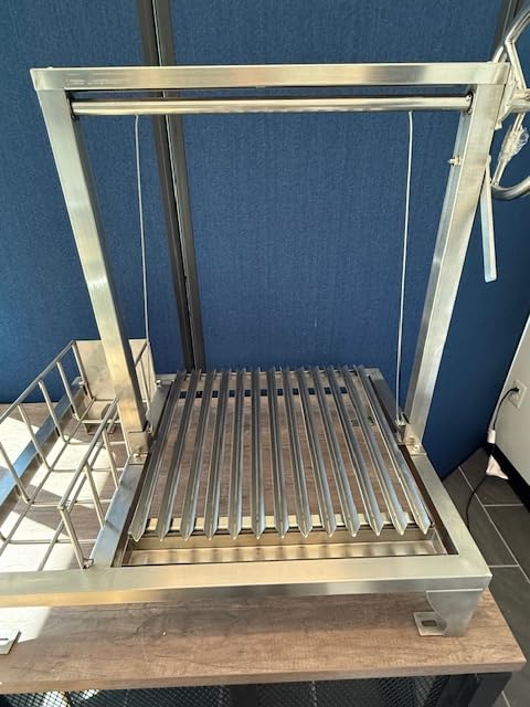 Santa Maria Grill Built in BBQ Cooking Grill with brasero -Argentine Barbecue V grate adjustable height