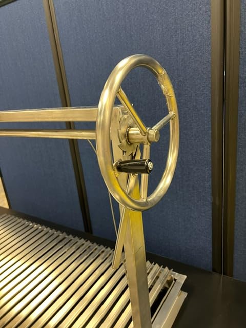 Santa Maria Grill Built in BBQ Cooking Grill -Argentine Barbecue V grate adjustable height