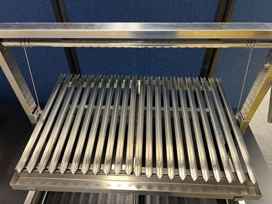 Santa Maria Grill Built in BBQ Cooking Grill -Argentine Barbecue V grate adjustable height- 36 inch by 24 inch