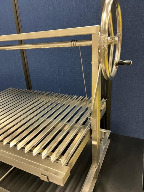 Santa Maria Grill Built in BBQ Cooking Grill -Argentine Barbecue V grate adjustable height- 36 inch by 24 inch