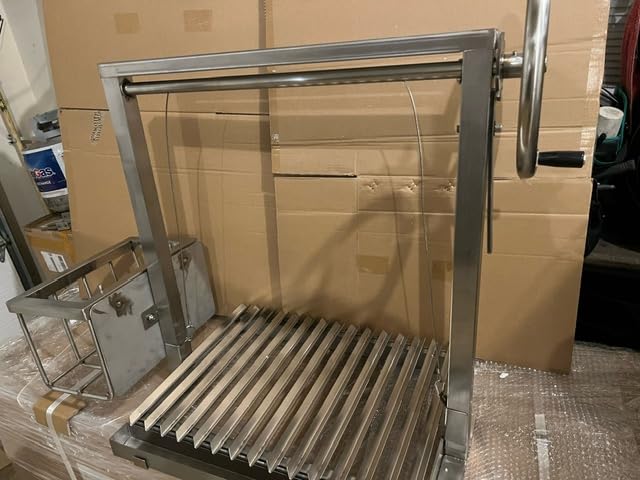 Santa Maria Grill Built in BBQ Cooking Grill -Argentine Barbecue V grate adjustable height